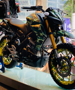 Sơn nhúng màu CAMO Rằn Ri Quân Đội trên mẫu xe MT15 Yamaha Việt Nam