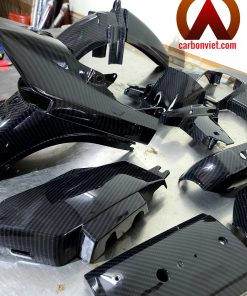 in chuyển nước, sơn nhúng xe honda Dream vân carbon